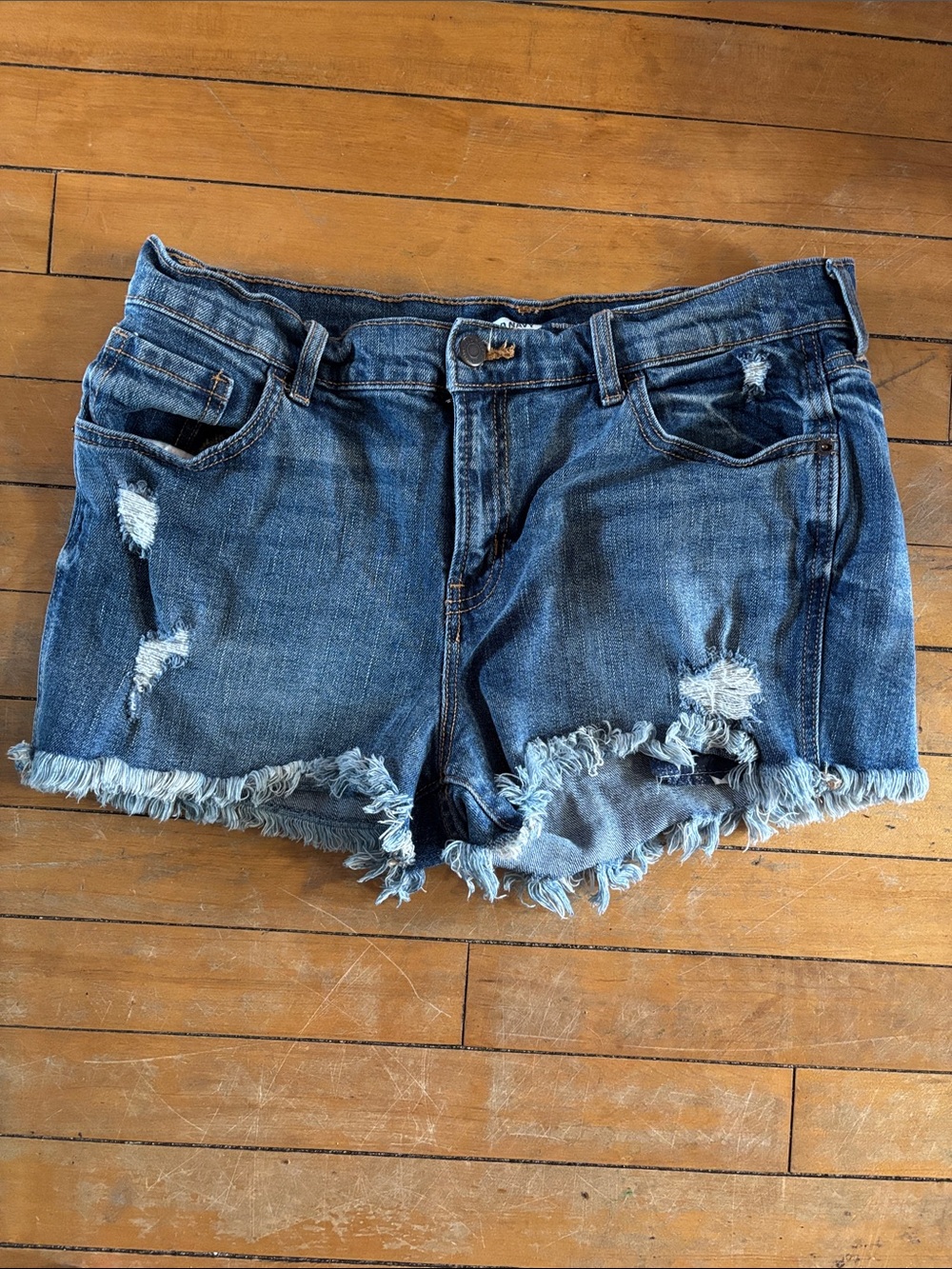 Old Navy Distressed Denim Cutoff Shorts - Blue